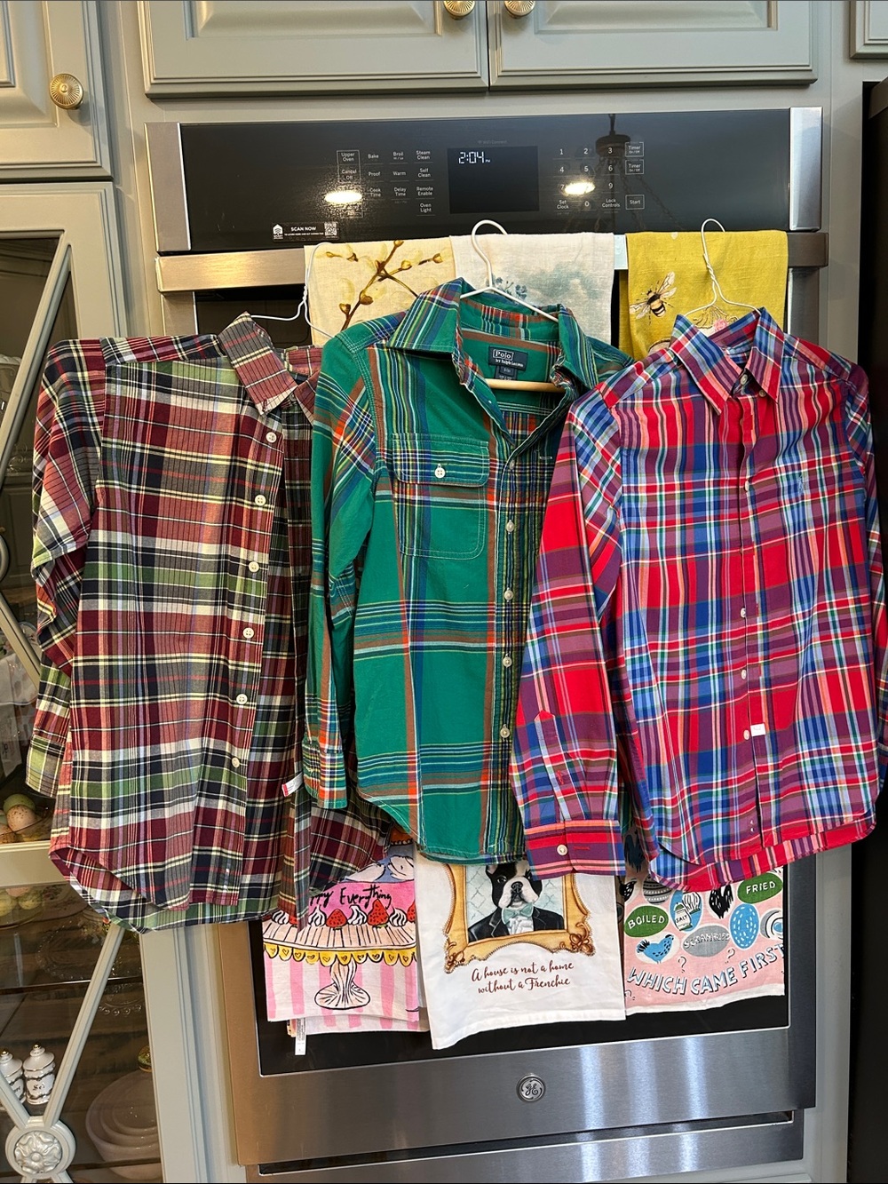 Lot of 3 Polo Ralph Lauren Boys’ 8 Plaid Cotton Button-Front Shirts